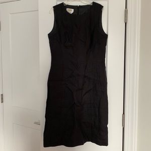 Talbots 100% Linen Dress Black SZ 6
